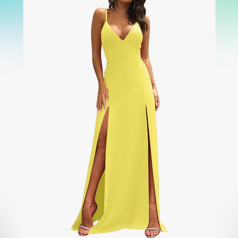 Elegant Yellow Maxi Dress